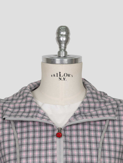 Kiton Gray Pink Cotton Shirt Umbi