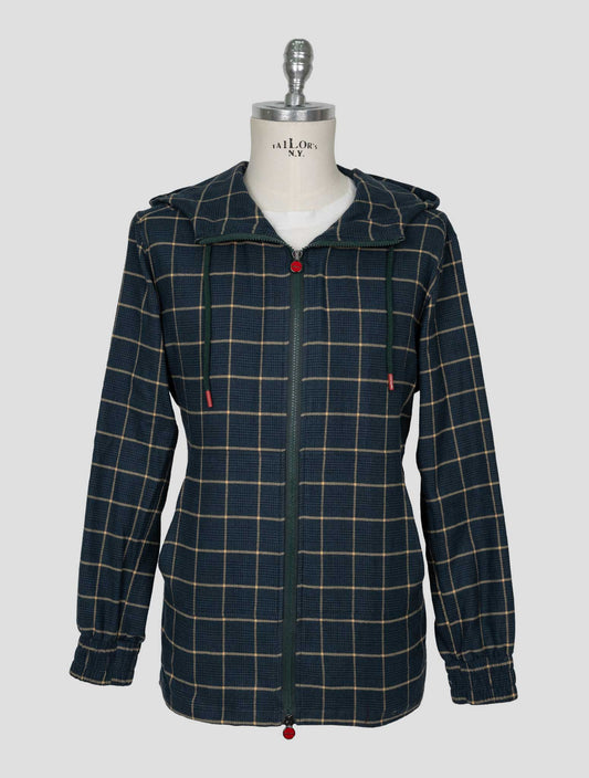 Kiton Green Brown Cotton Shirt Umbi