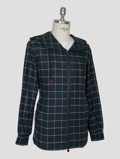 Kiton Green Brown Cotton Shirt Umbi