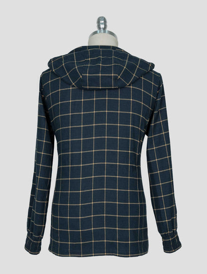 Kiton Green Brown Cotton Shirt Umbi