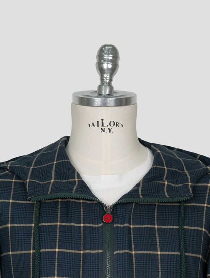 Kiton Green Brown Cotton Shirt Umbi