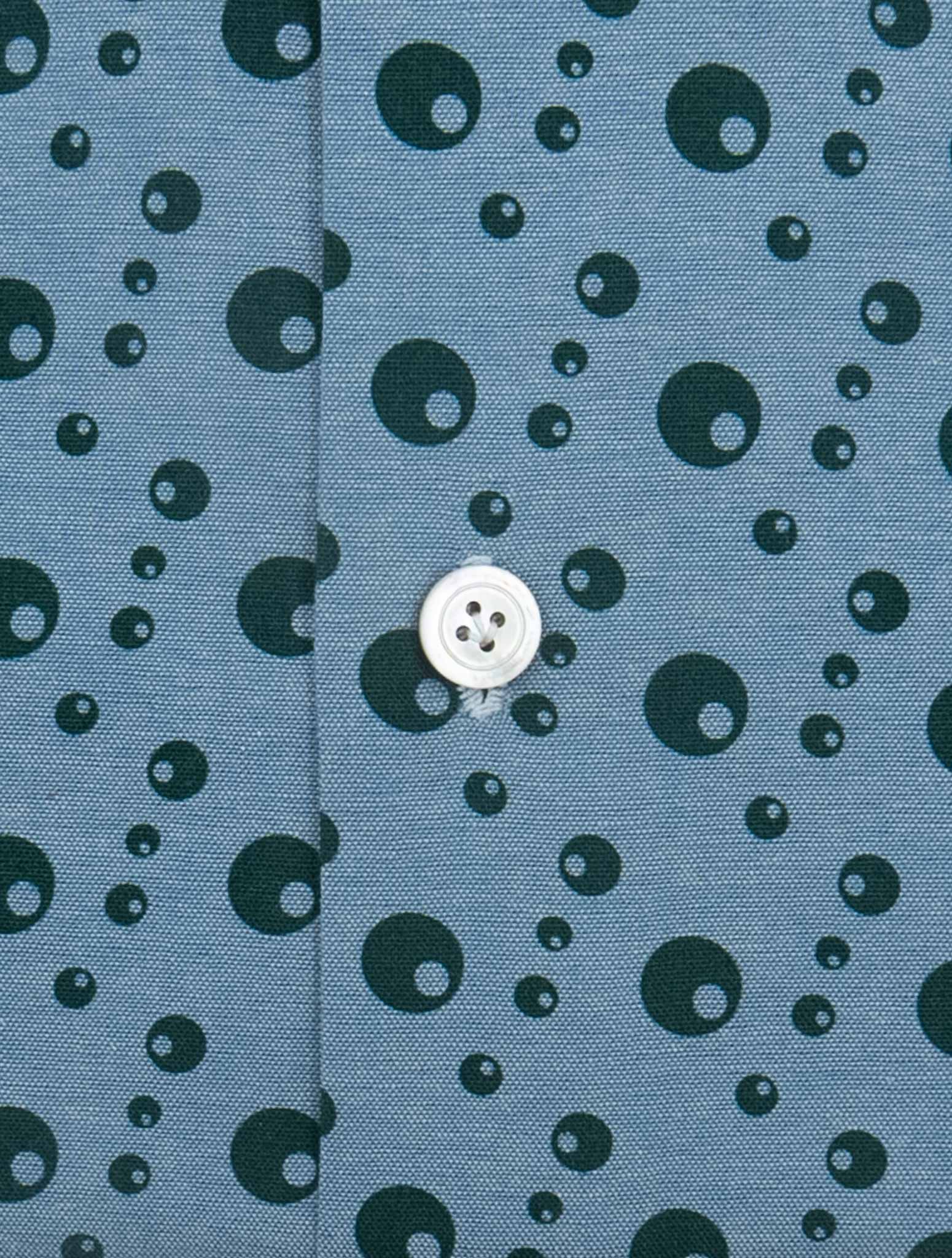 Kiton Light blue Green Cotton Shirt
