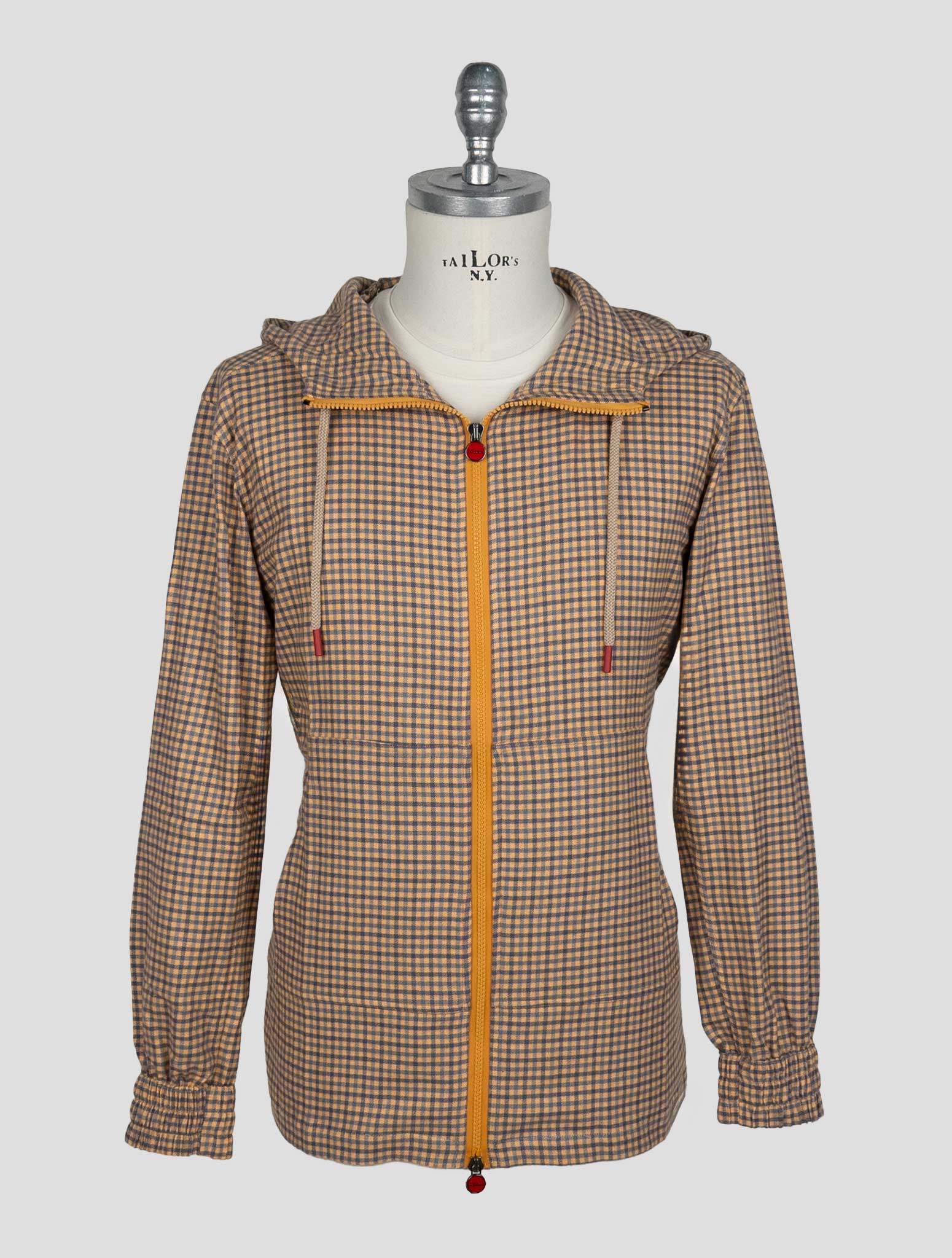 Kiton Blue Orange Cotton Shirt Umbi