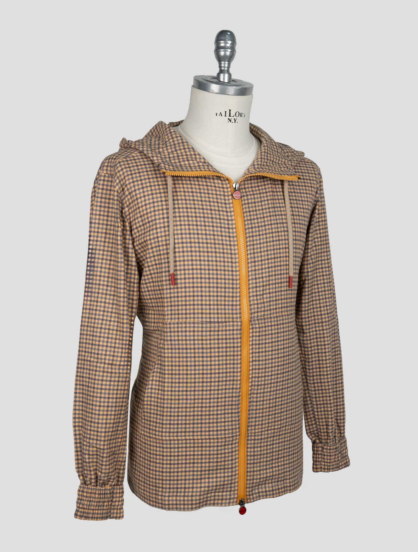 Kiton Blue Orange Cotton Shirt Umbi