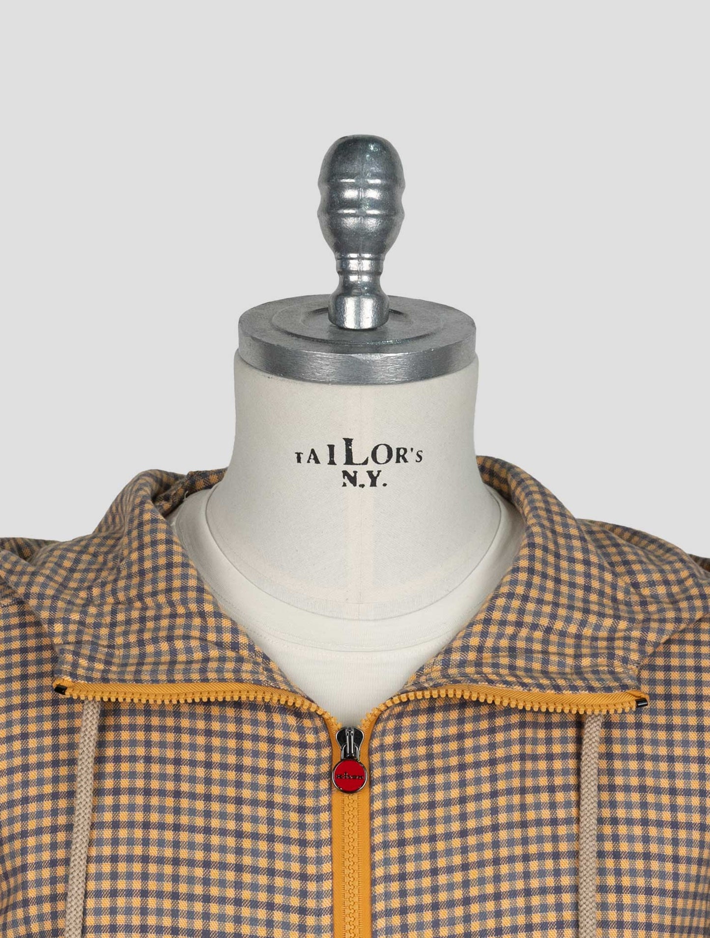 Kiton Blue Orange Cotton Shirt Umbi