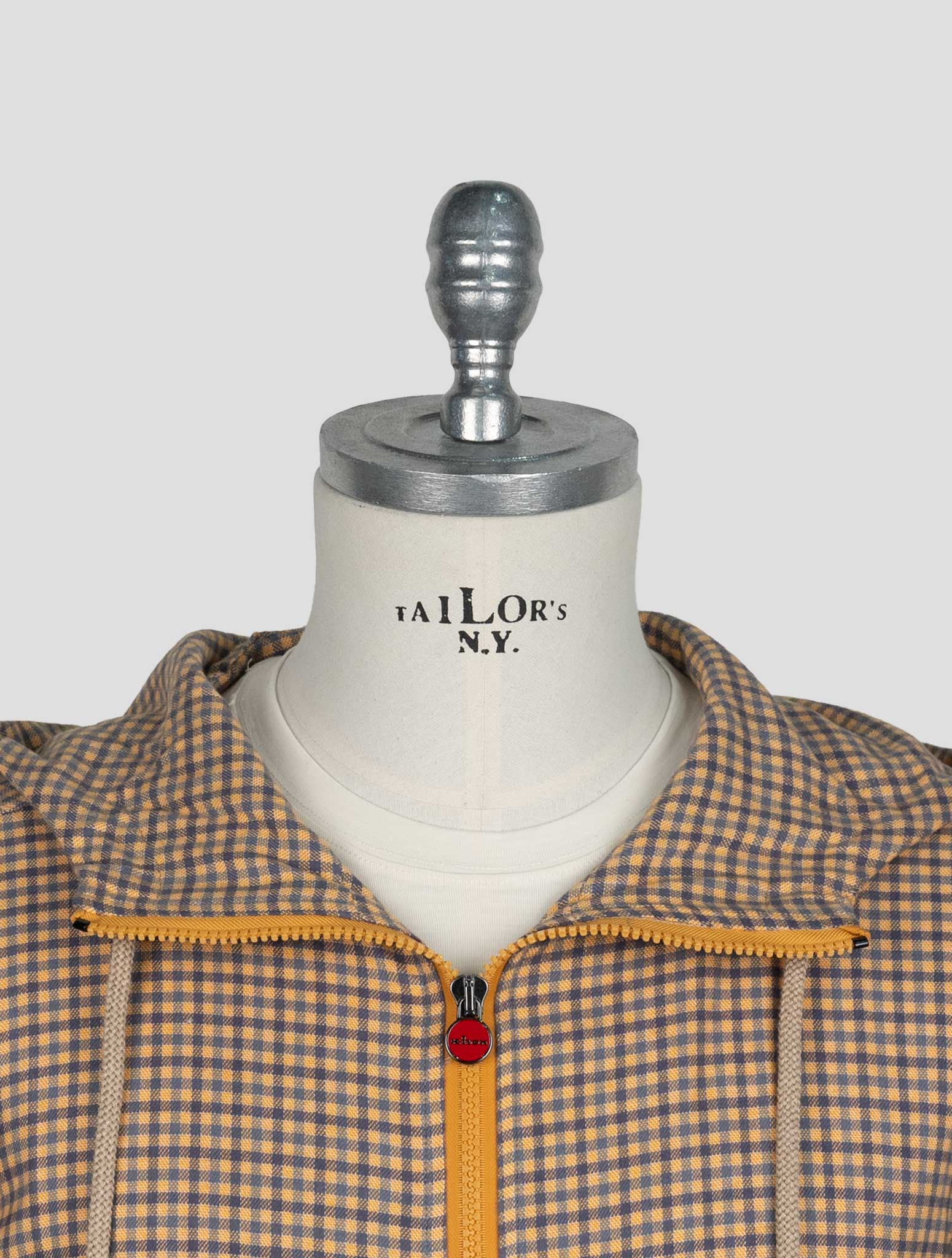Kiton Blue Orange Cotton Shirt Umbi