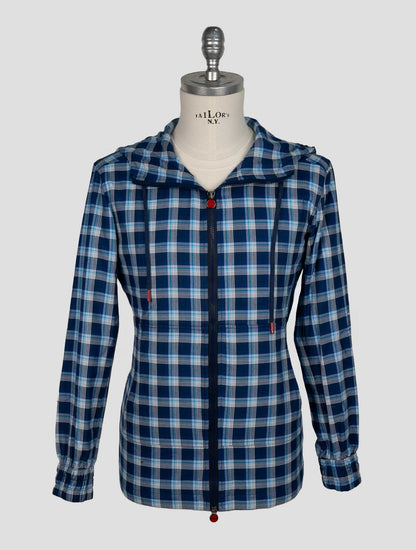 Kiton Blue White Cotton Shirt Umbi