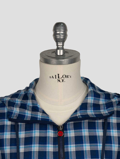 Kiton Blue White Cotton Shirt Umbi