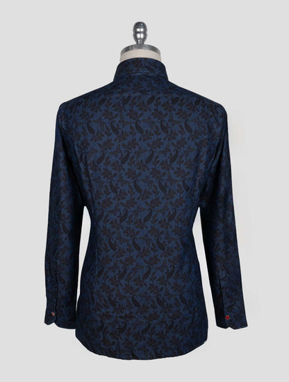 Kiton Blue Cotton Shirt
