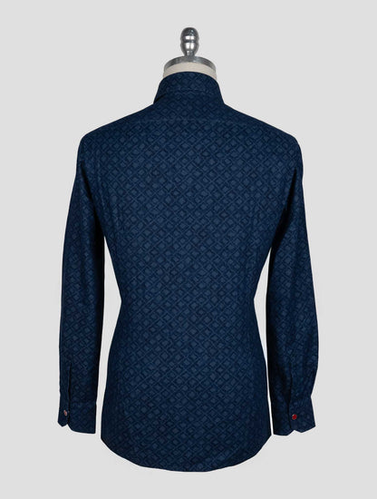Kiton Blue Cotton Shirt