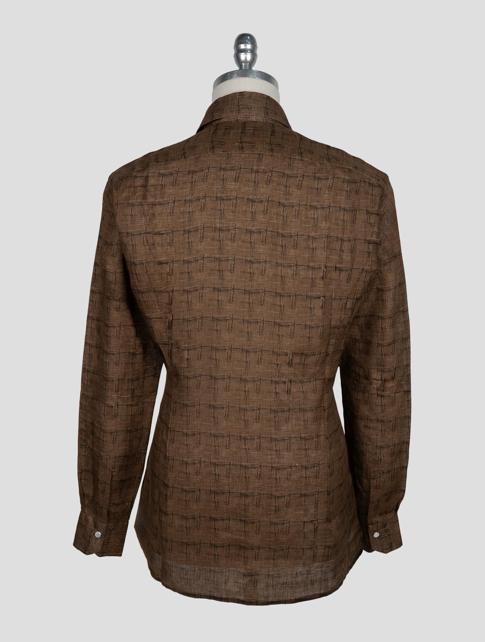 Kiton Brown Linen Shirt