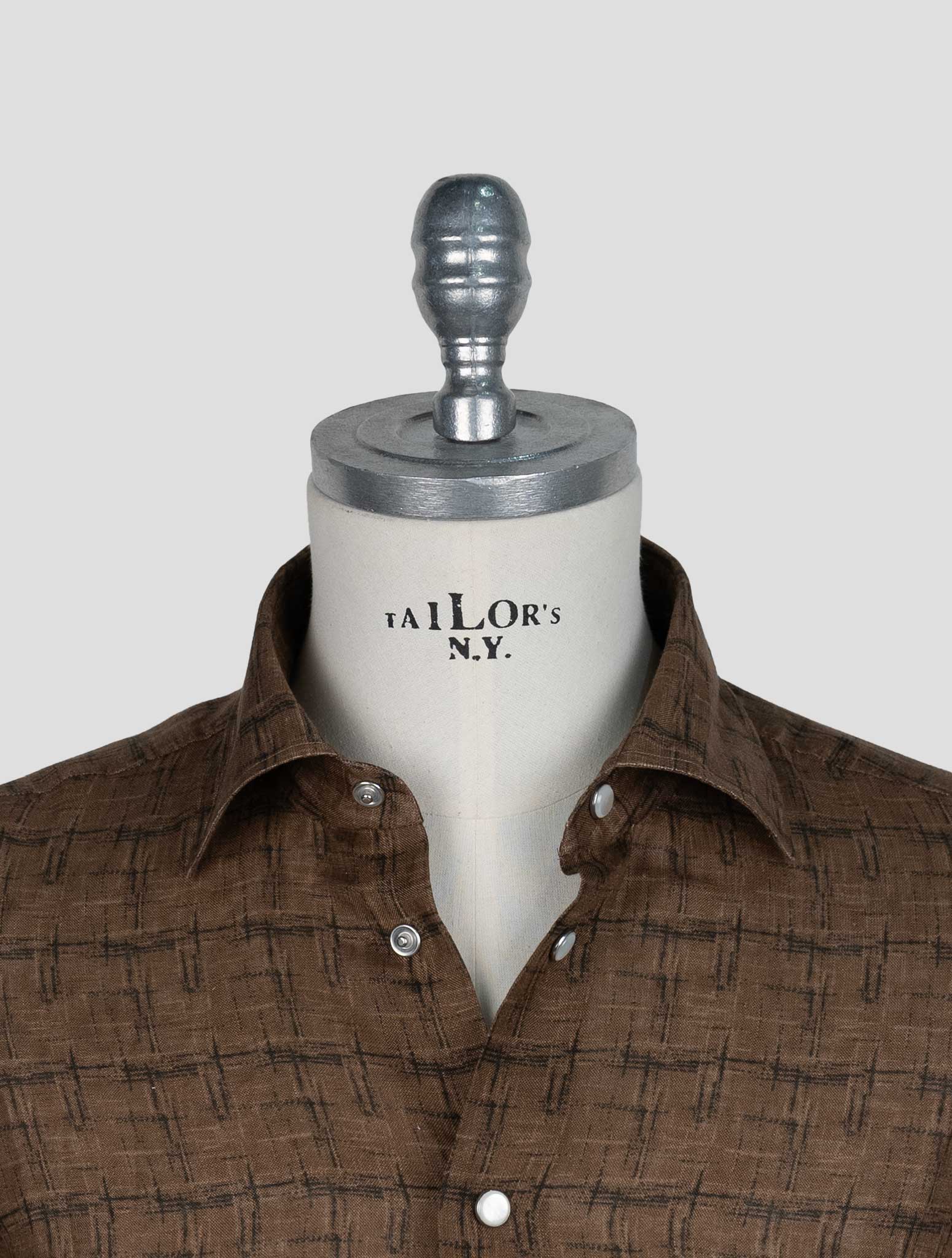 Kiton Brown Linen Shirt