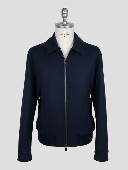 Kiton Blue Wool Ea Pa Coat