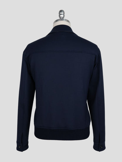 Kiton Blue Wool Ea Pa Coat