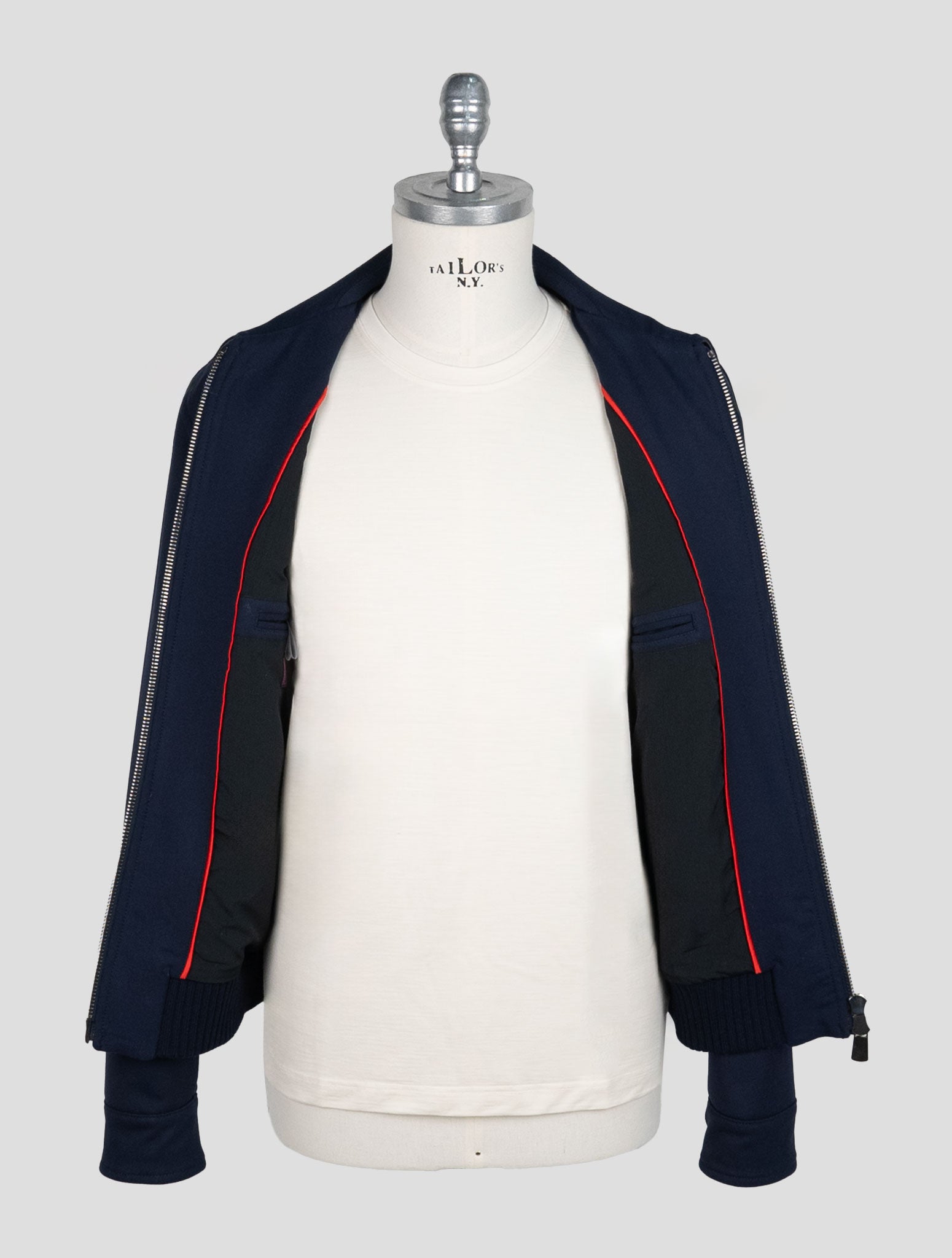 Kiton Blue Wool Ea Pa Coat