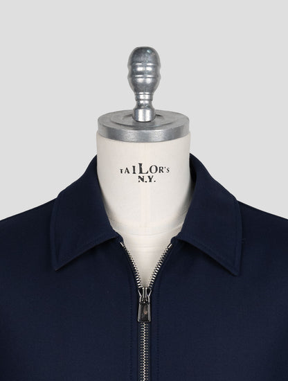 Kiton Blue Wool Ea Pa Coat