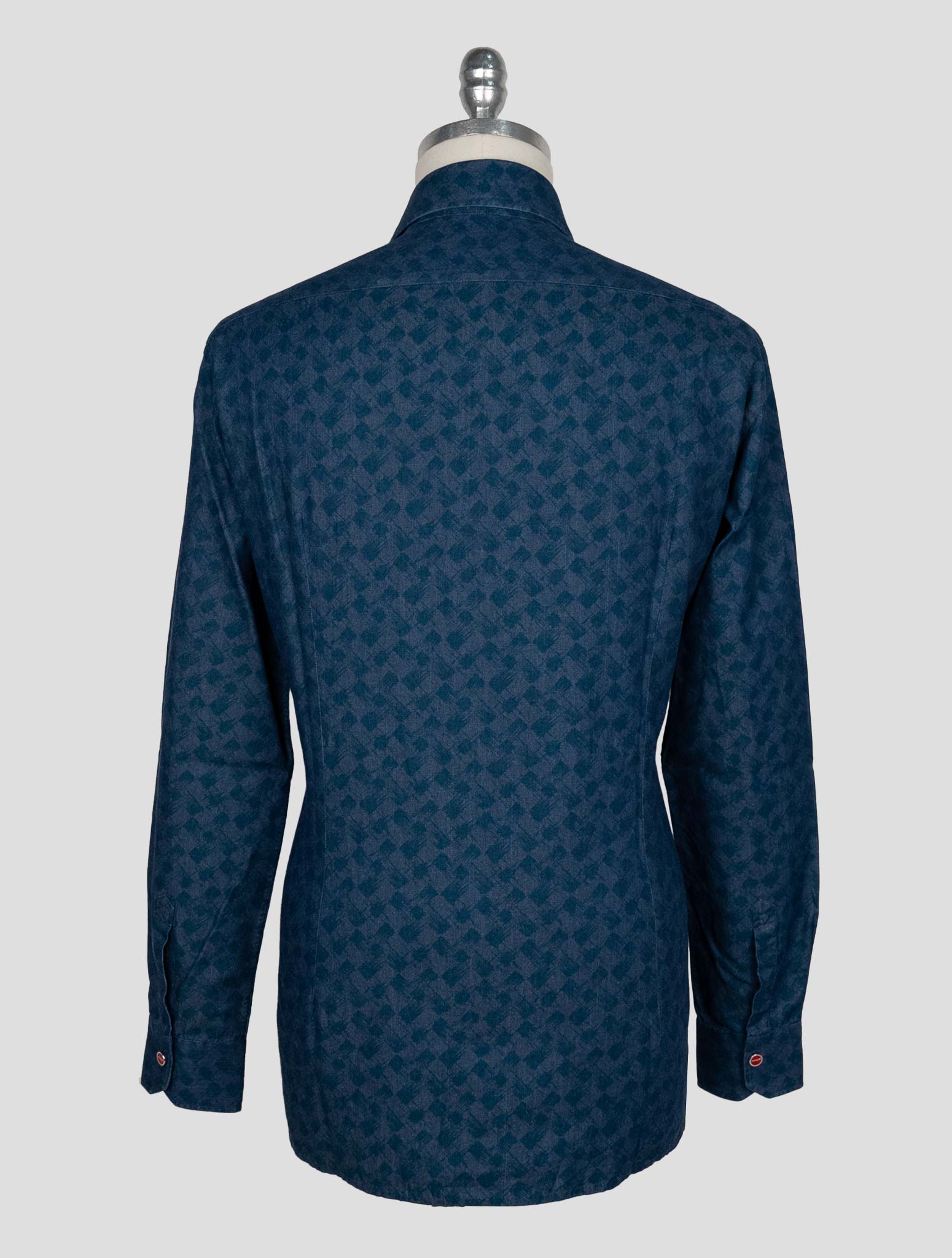 Kiton Blue Green Cotton Shirt