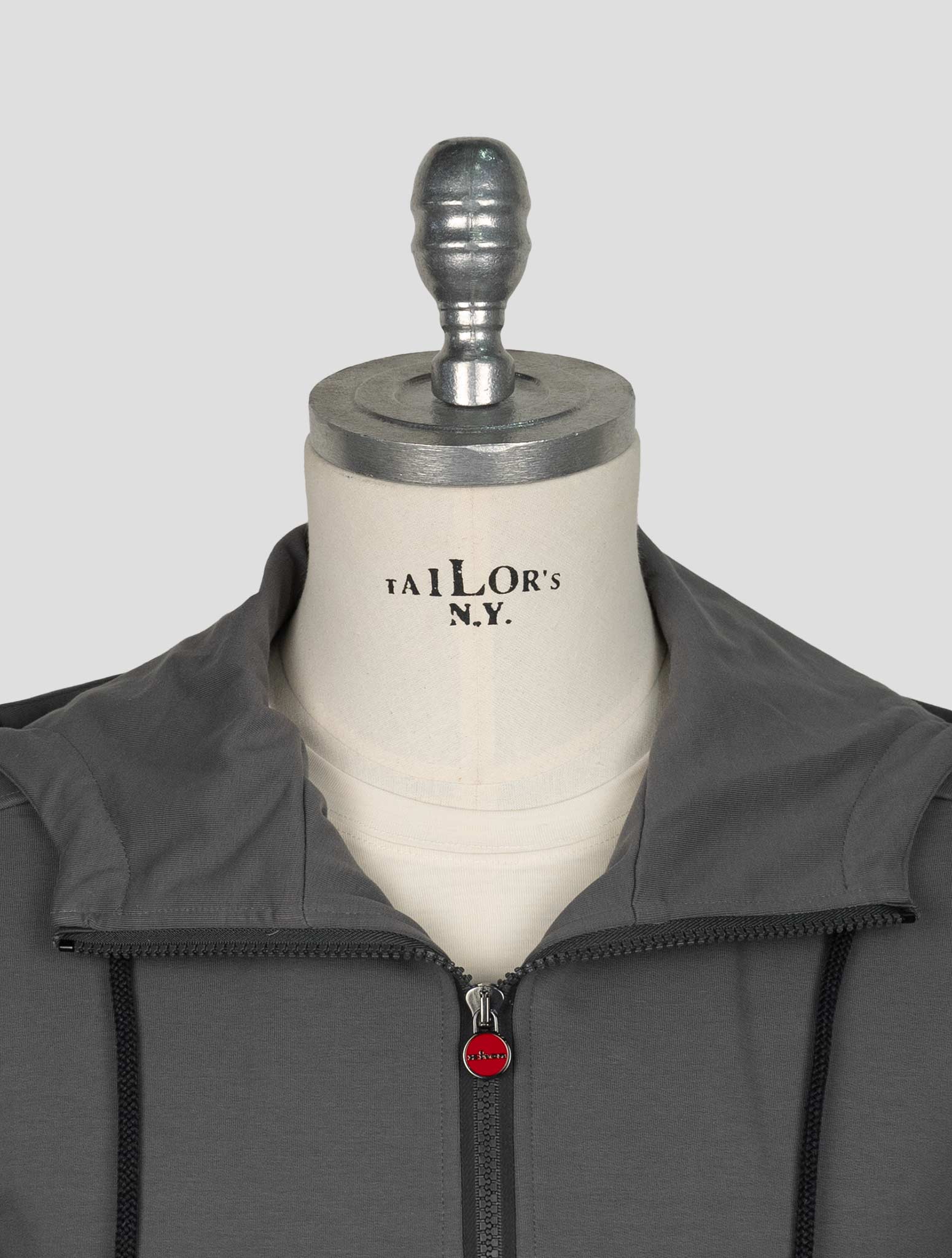 Kiton Gray Cotton Ea Umbi Shirt