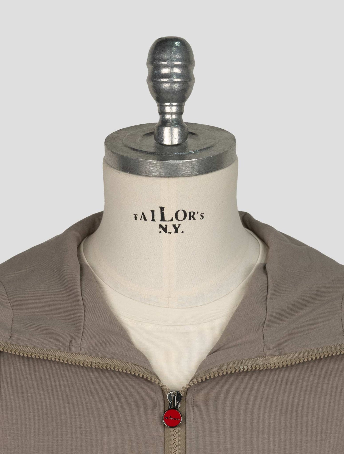Kiton Taupe Cotton Ea Umbi Shirt