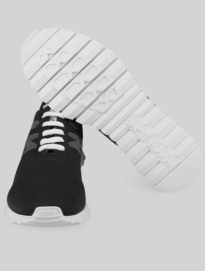 Kiton Dark Gray Cotton Ea Sneakers