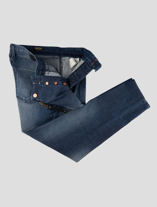 Incotex Blue Cotton Ea Pants Mod. Jeans