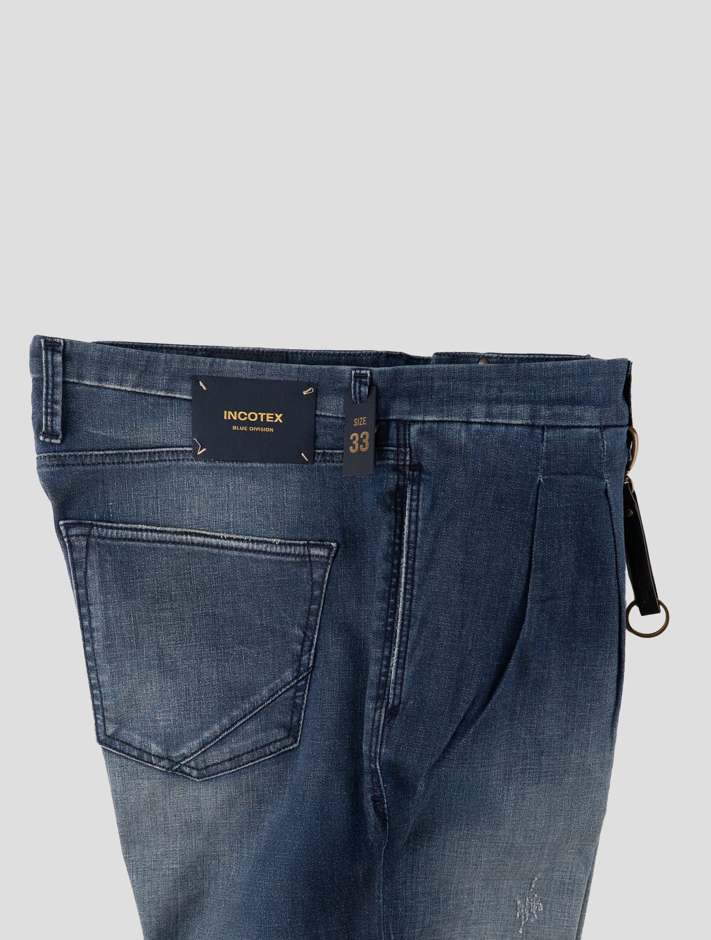 Incotex Blue Cotton Ea Pants Mod. Jeans