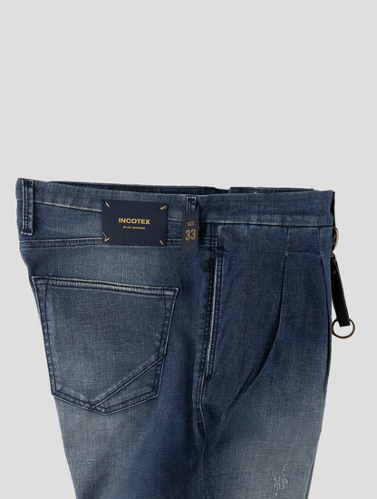 Incotex Blue Cotton Ea Pants Mod. Jeans