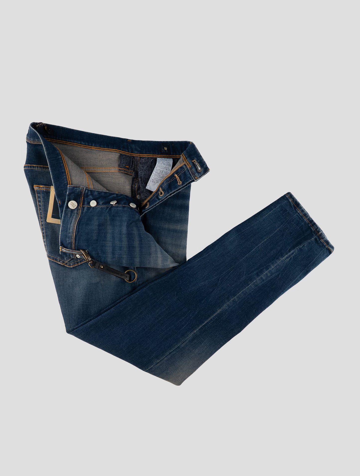 Incotex Blue Cotton Ea Pants