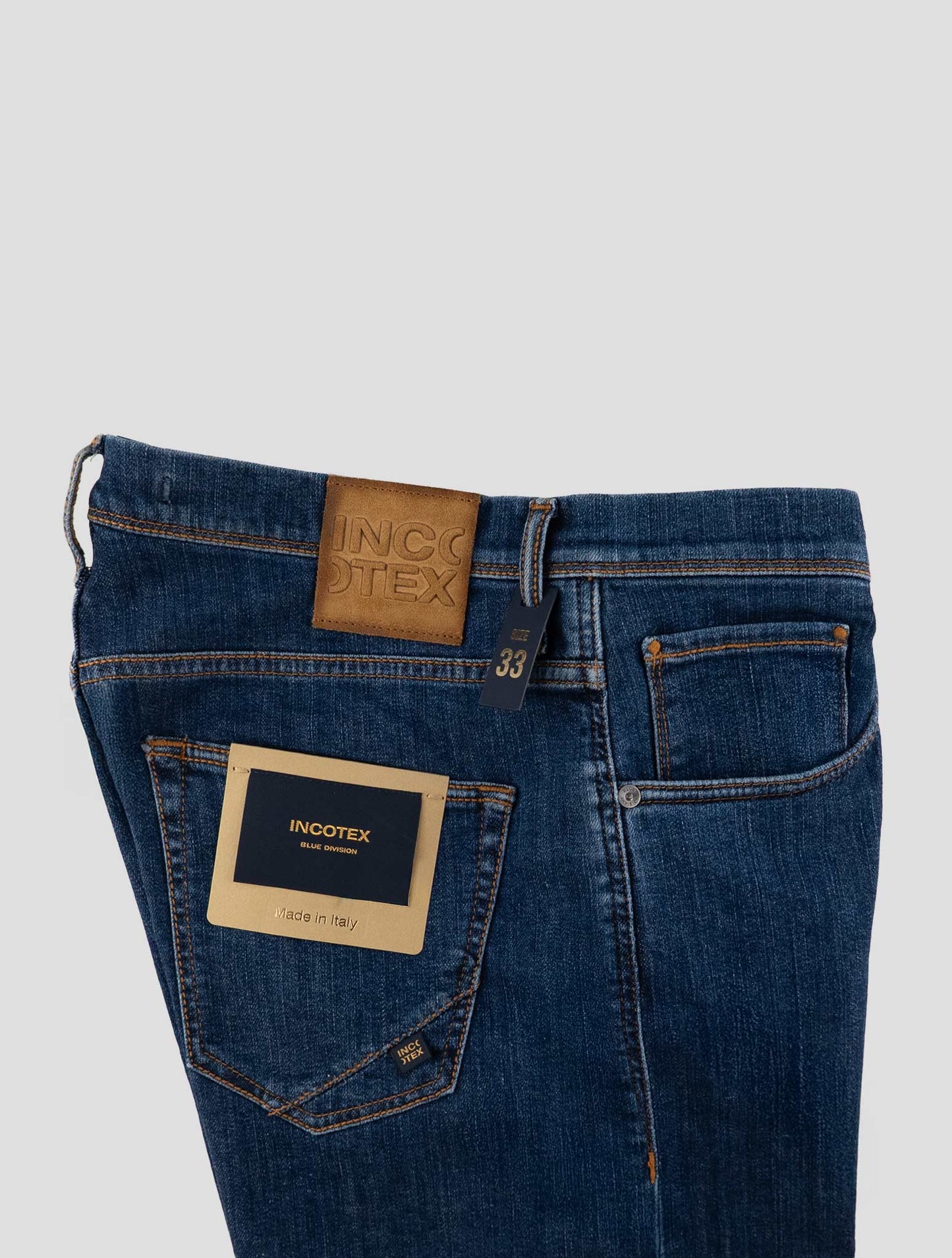 Incotex Blue Cotton Pl Ea Jeans