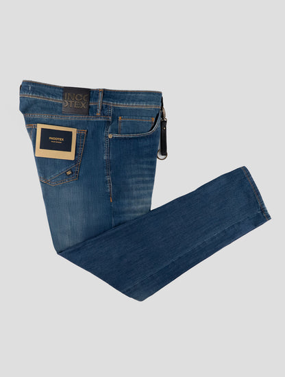 Incotex Blue Cotton Viscose Pl Ea Jeans