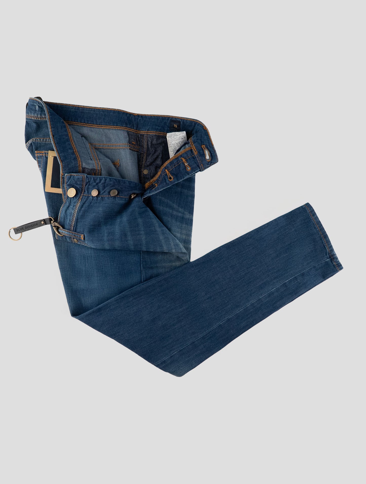 Incotex Blue Cotton Viscose Pl Ea Jeans
