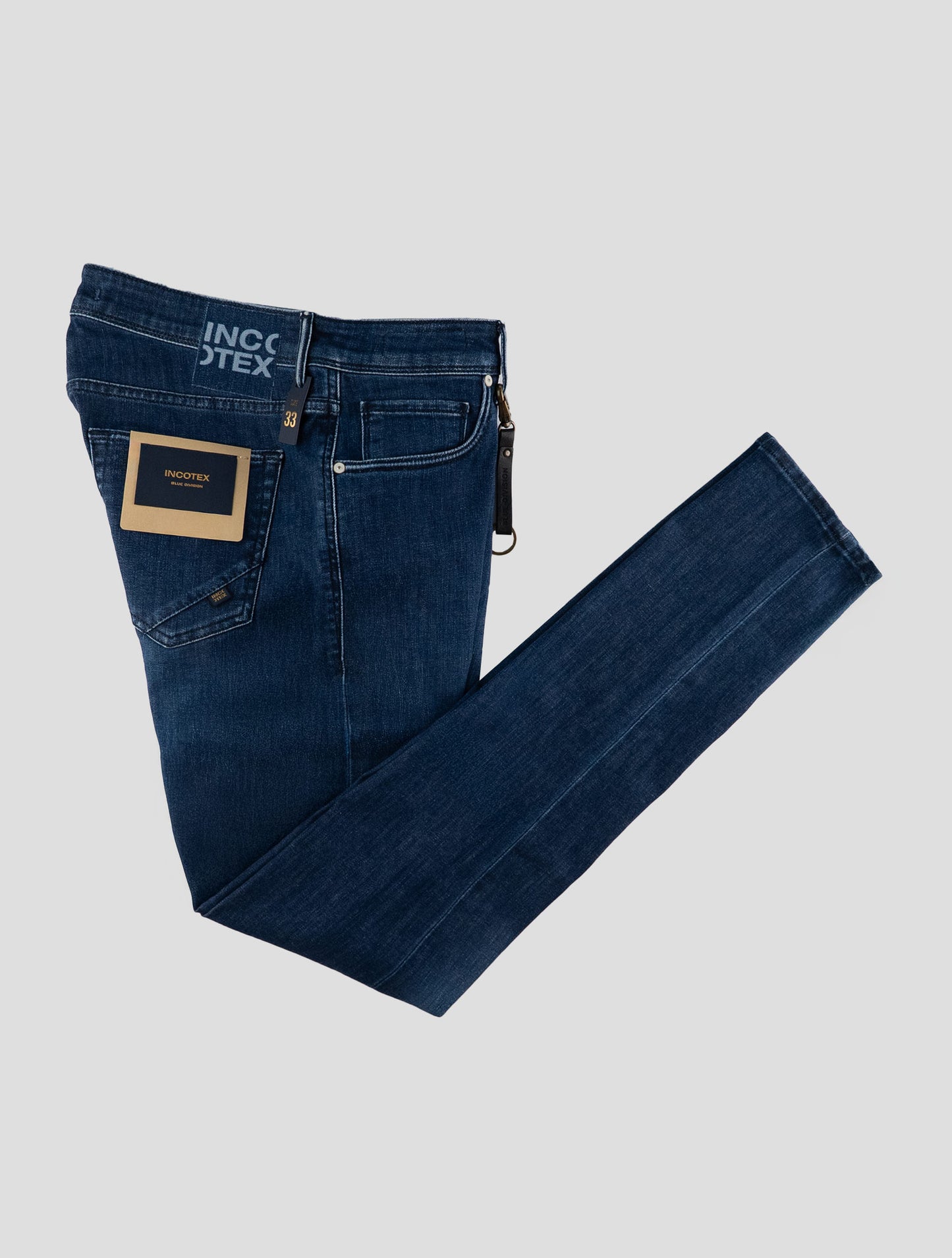 Incotex Blue Cotton Viscose Jeans