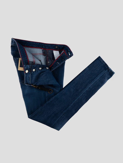 Incotex Blue Cotton Viscose Jeans