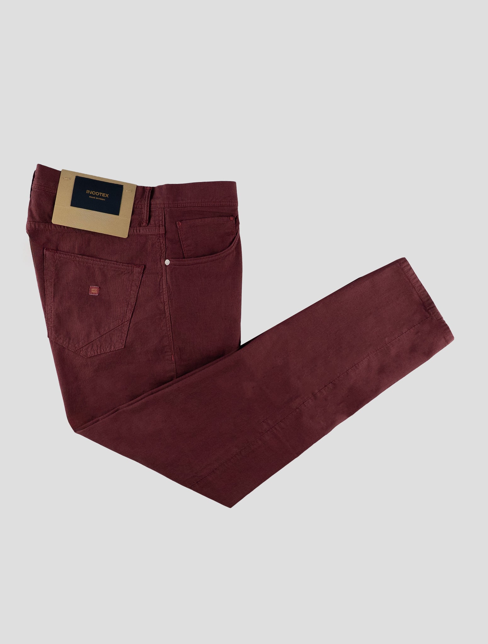Incotex Burgundy Cotton Ea Jeans