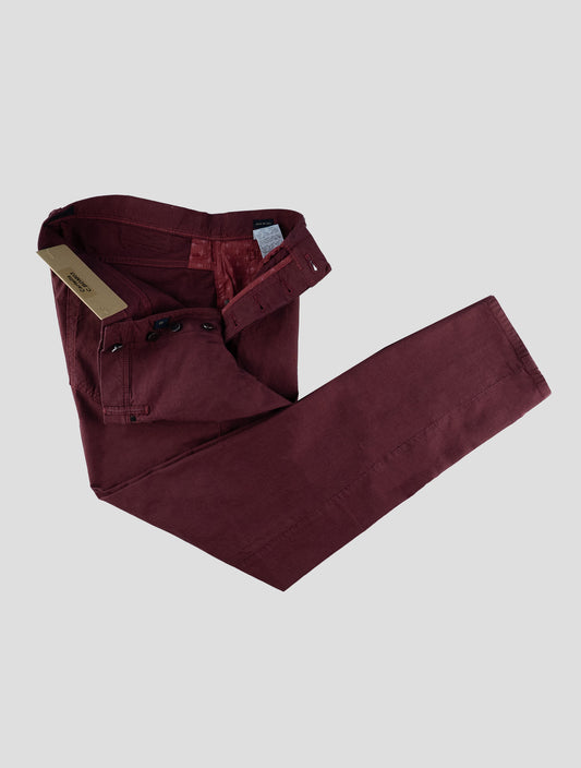 Incotex Burgundy Cotton Ea Jeans