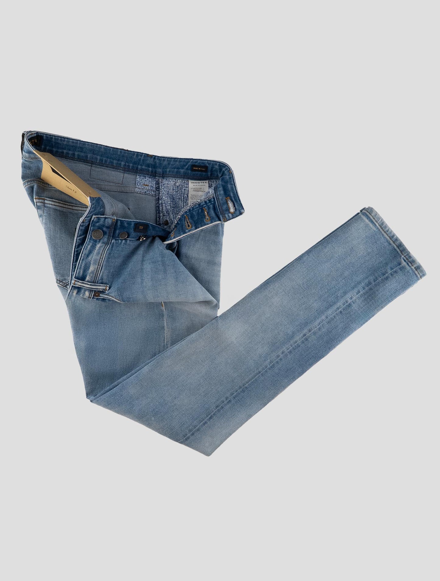 Incotex Light Blue Cotton Els Ea Jeans