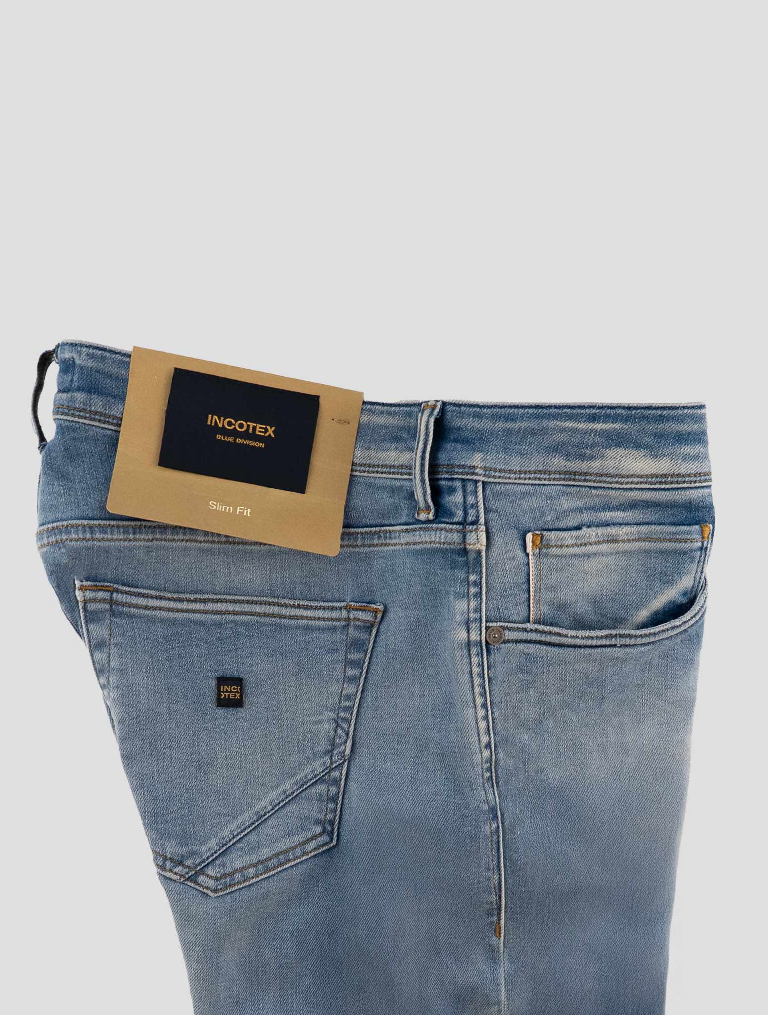 Incotex Light Blue Cotton Els Ea Jeans