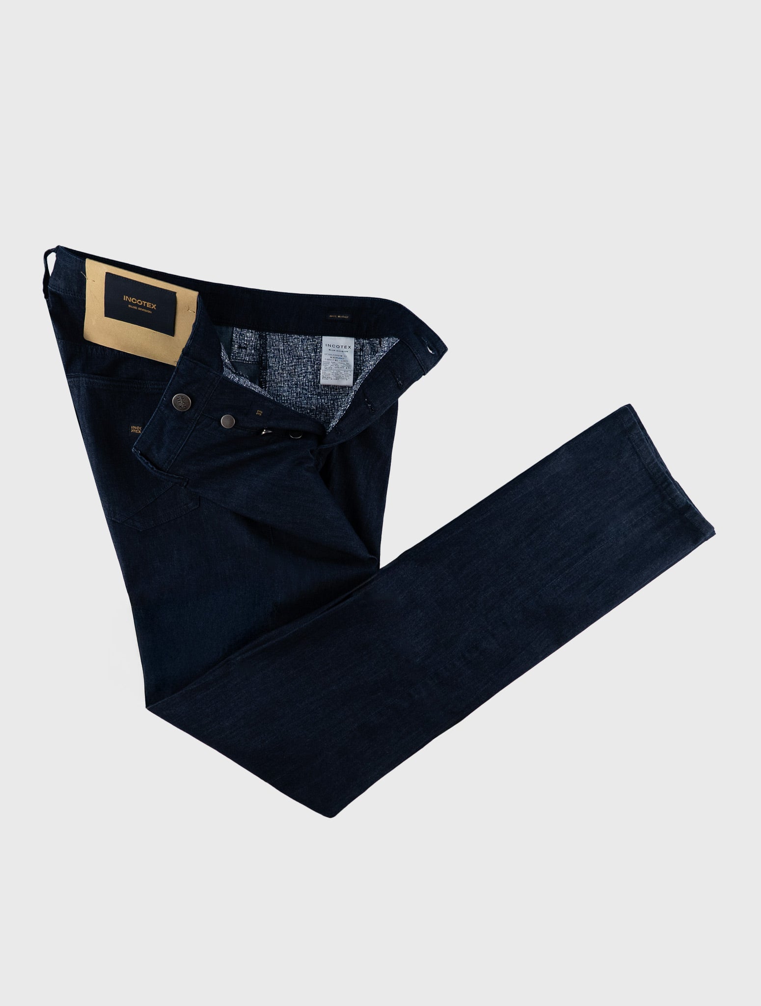 Incotex Blue Cotton Viscose Pl Ea Jeans