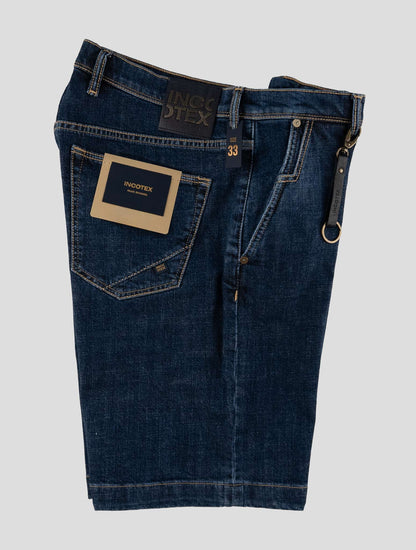 Incotex Blue Cotton Ea Short Pant