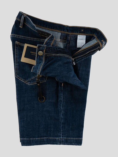 Incotex Blue Cotton Ea Short Pant