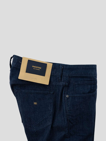 Incotex Blue Cotton Viscose Pl Ea Jeans
