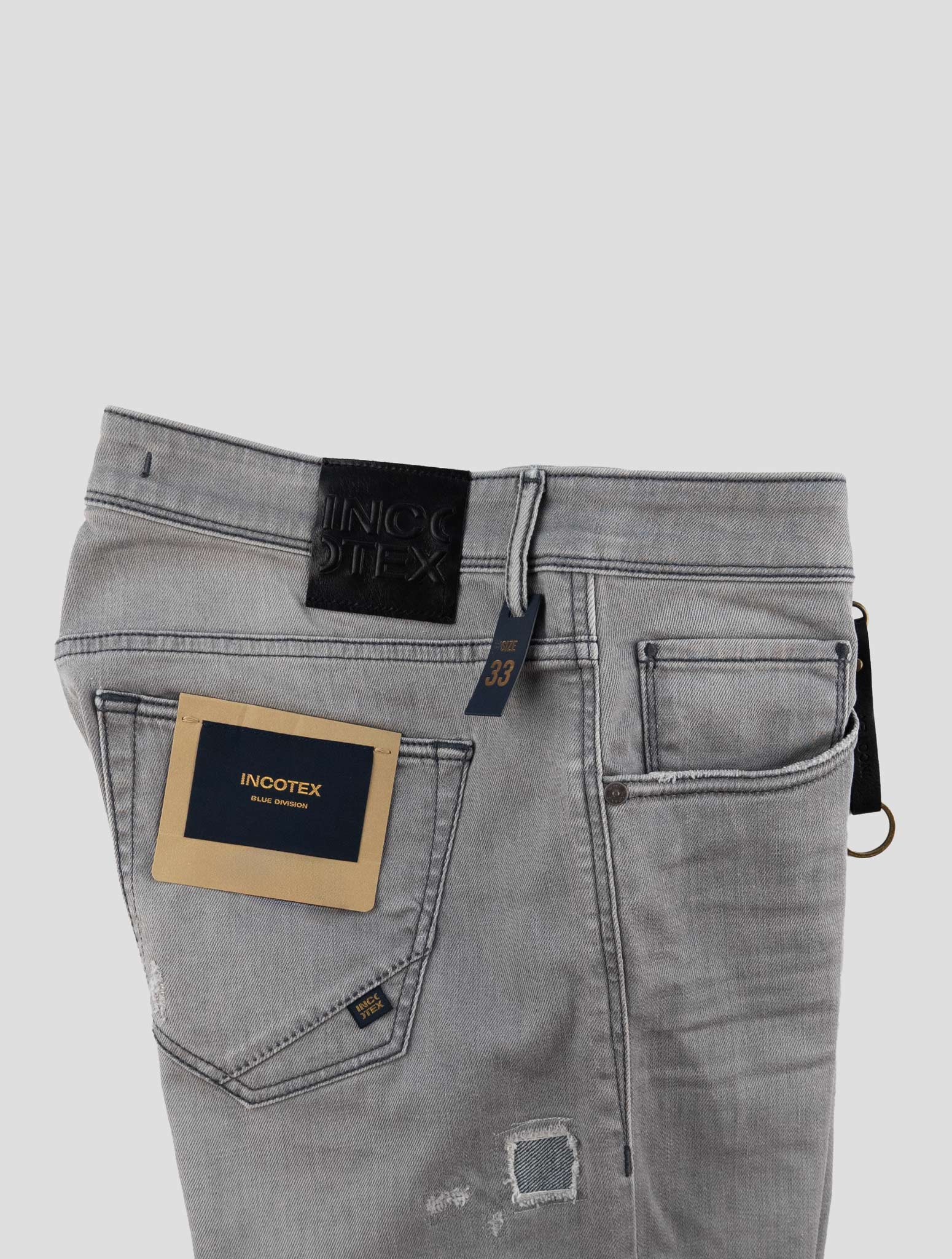Incotex Gray Cotton Ea Jeans