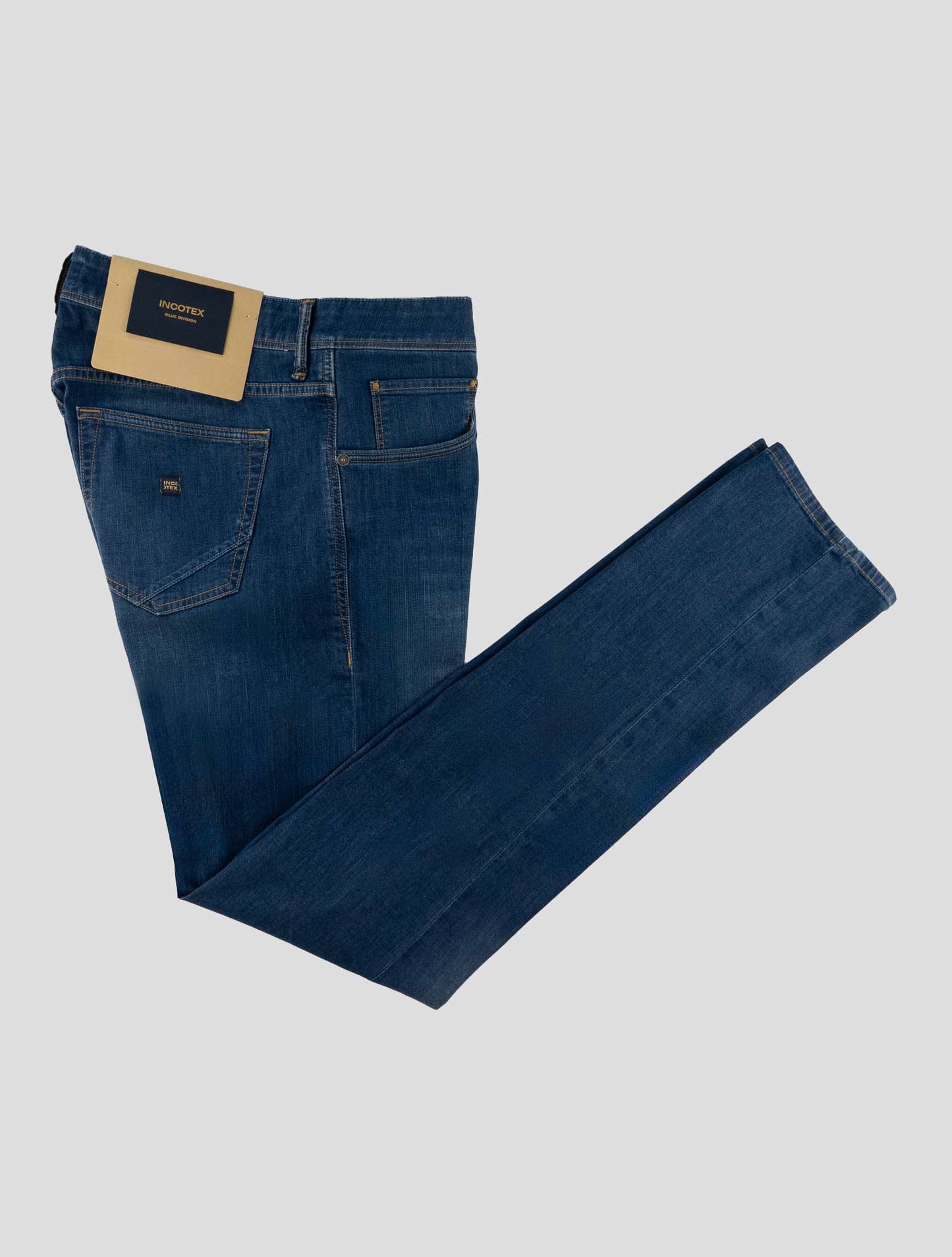 Incotex Blue Cotton Viscose Pl Ea Jeans