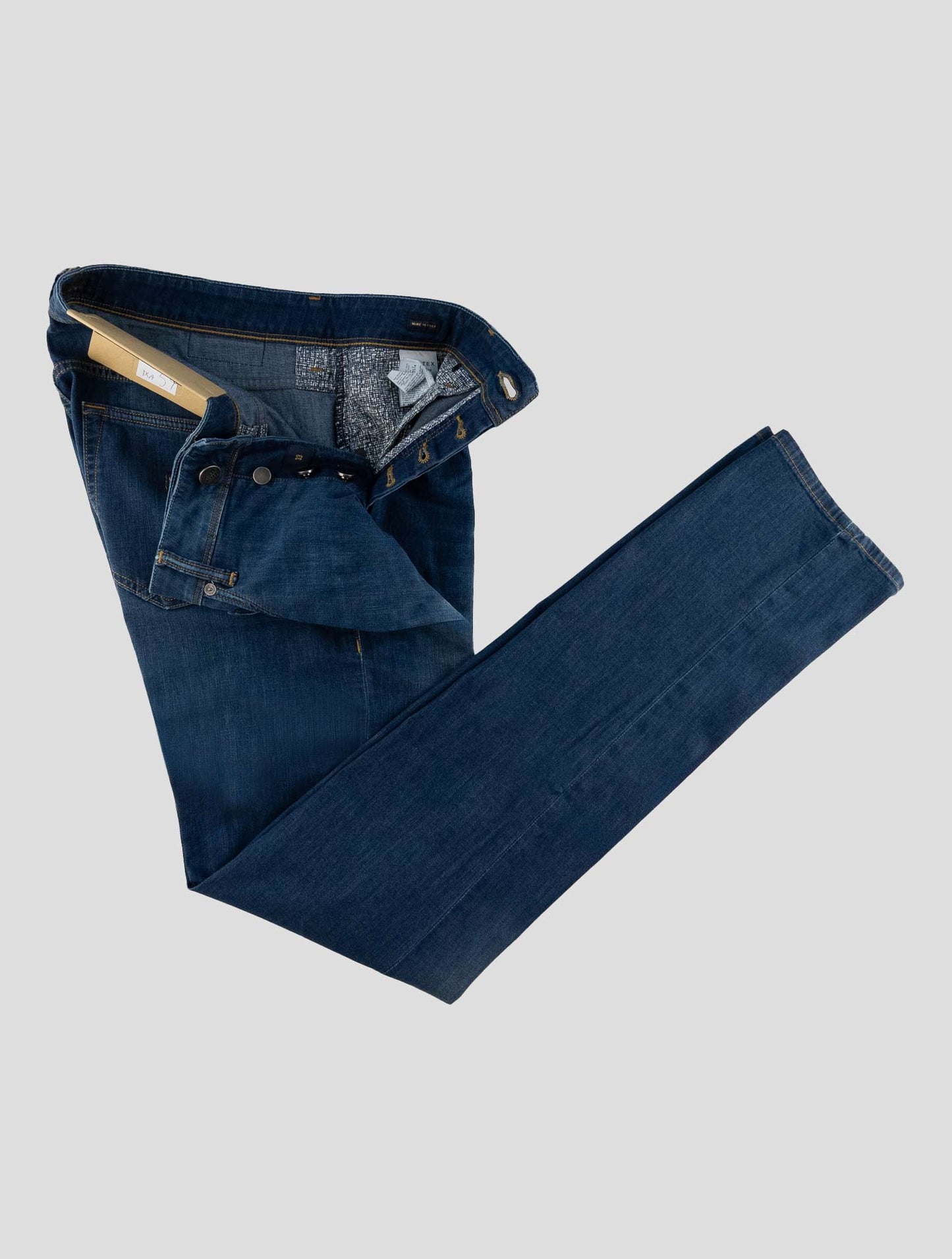 Incotex Blue Cotton Viscose Pl Ea Jeans