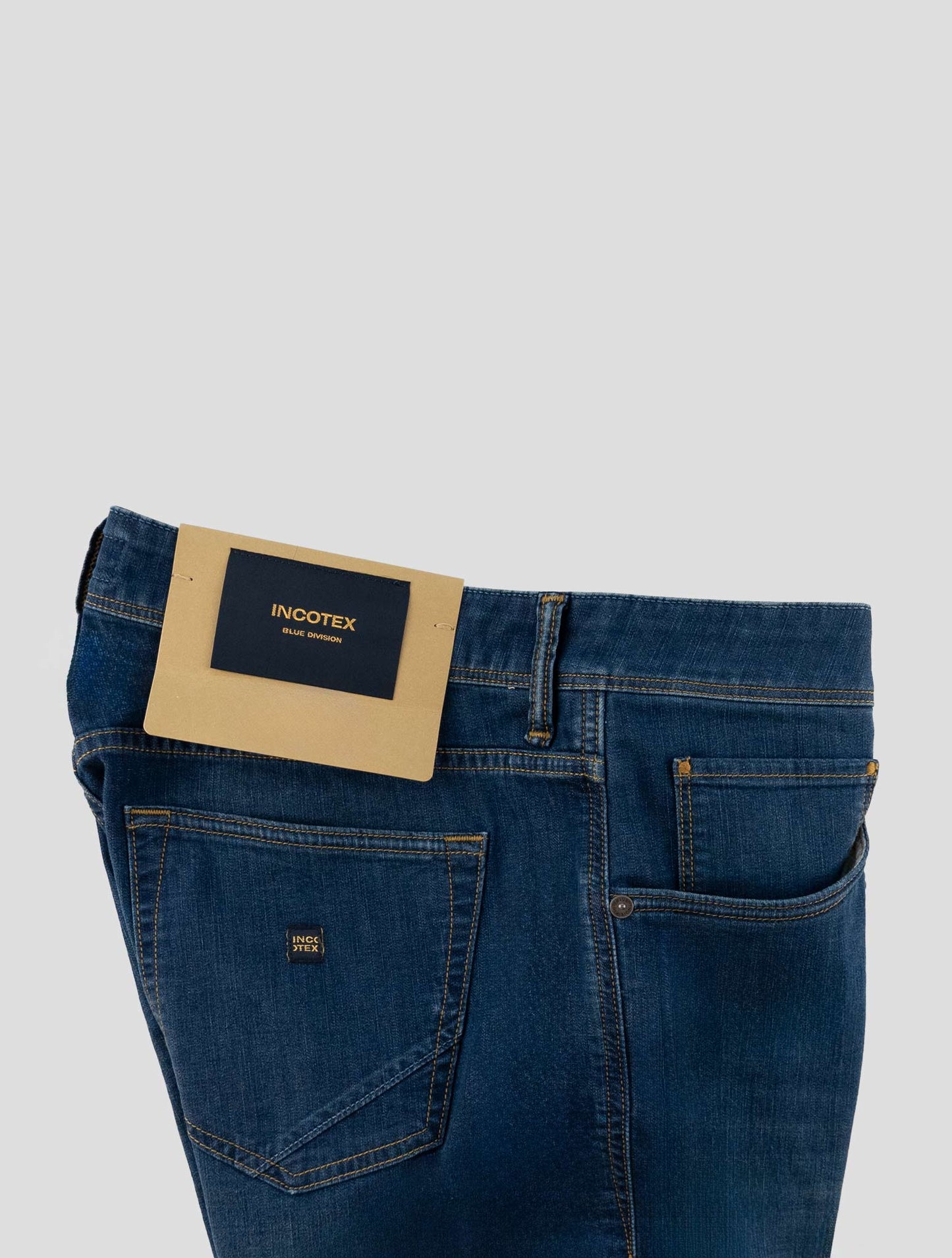 Incotex Blue Cotton Viscose Pl Ea Jeans