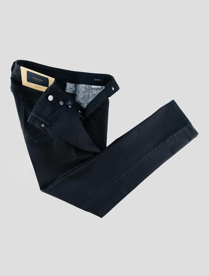 Incotex Black Cotton Pl Ea Jeans