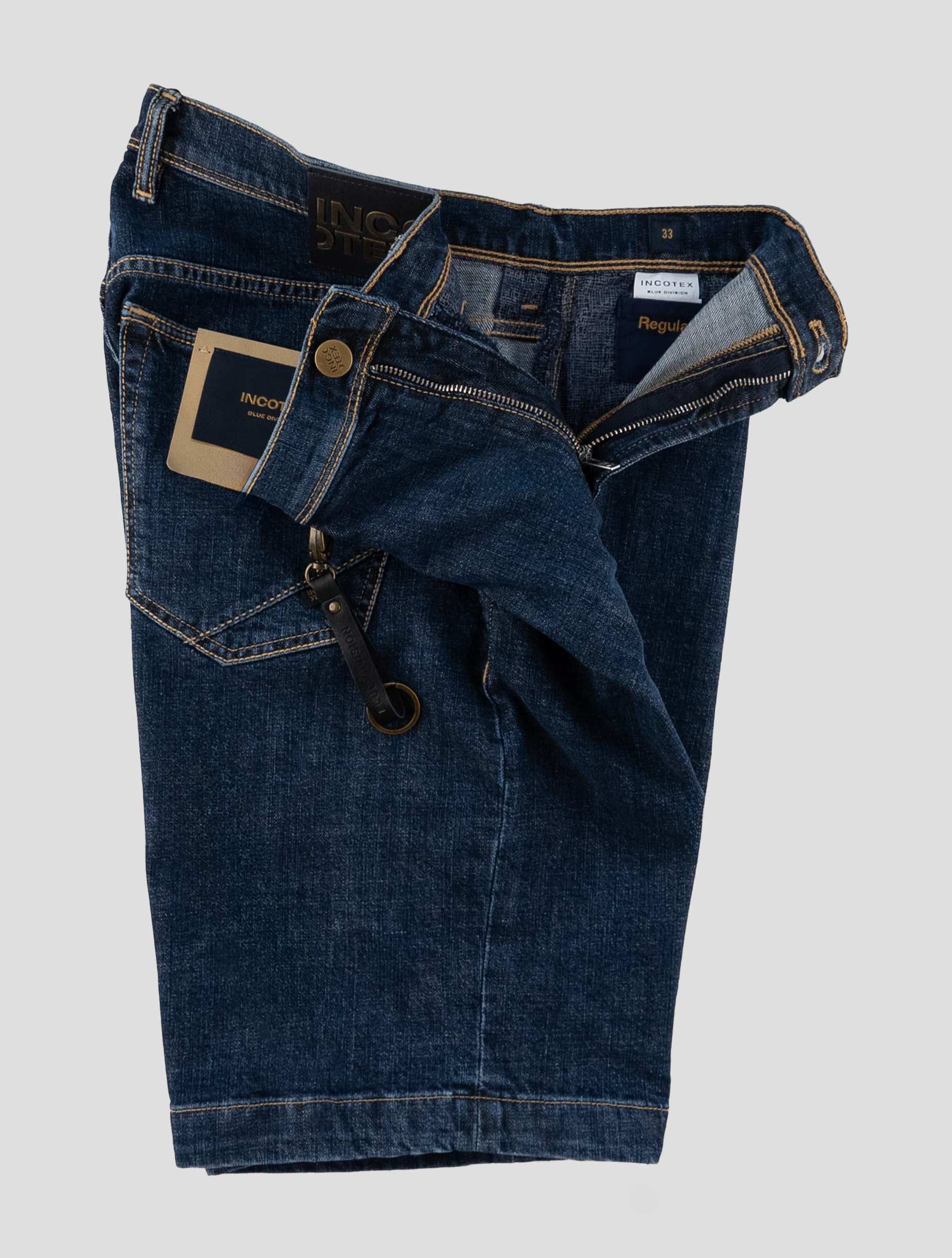 Incotex Blue Cotton Ea Short Pants