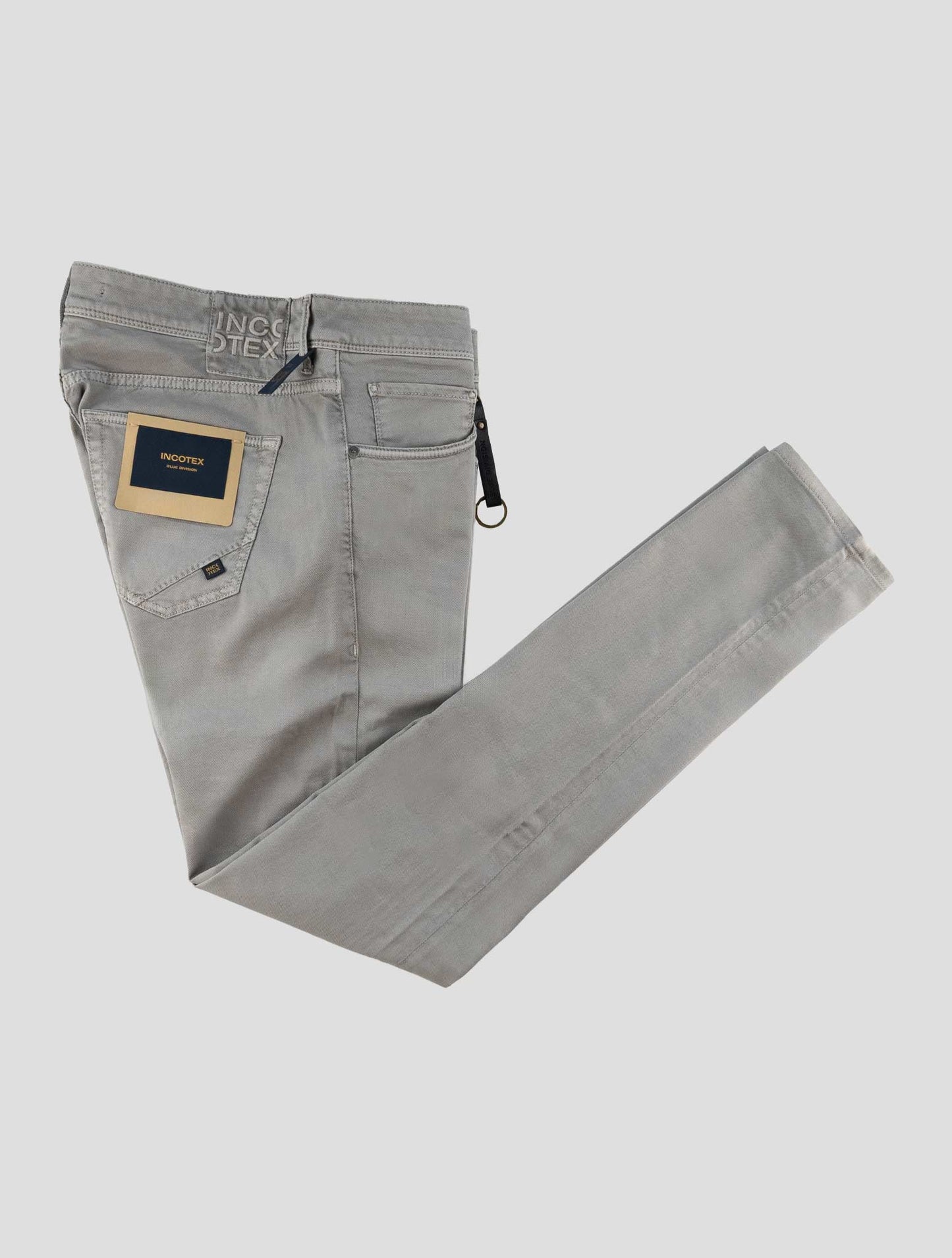 Incotex Gray Cotton Lyocell Ea Jeans