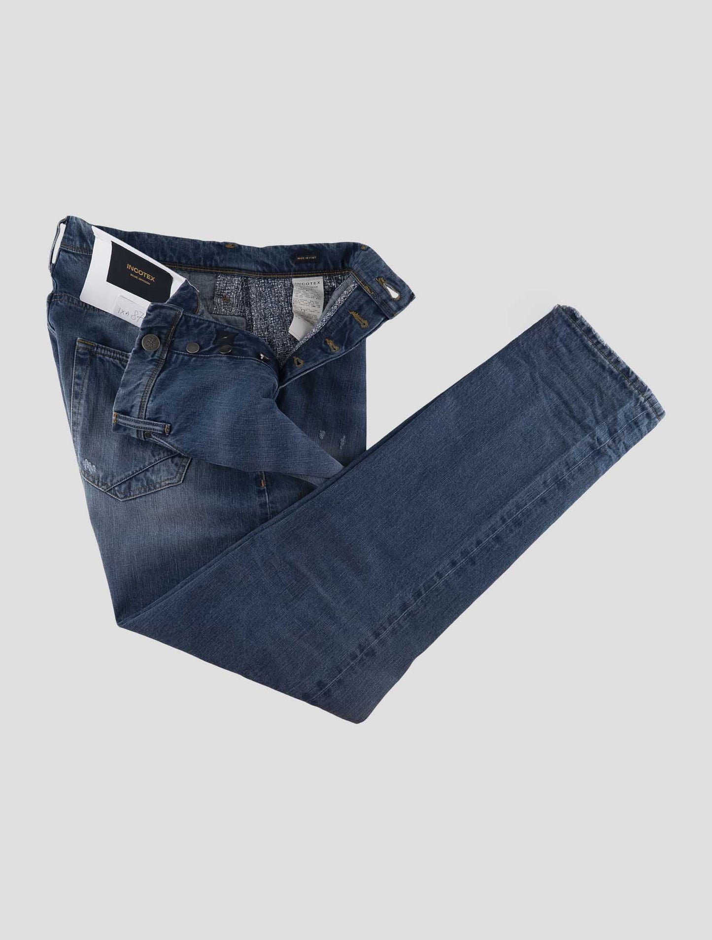 Incotex Blue Cotton Jeans