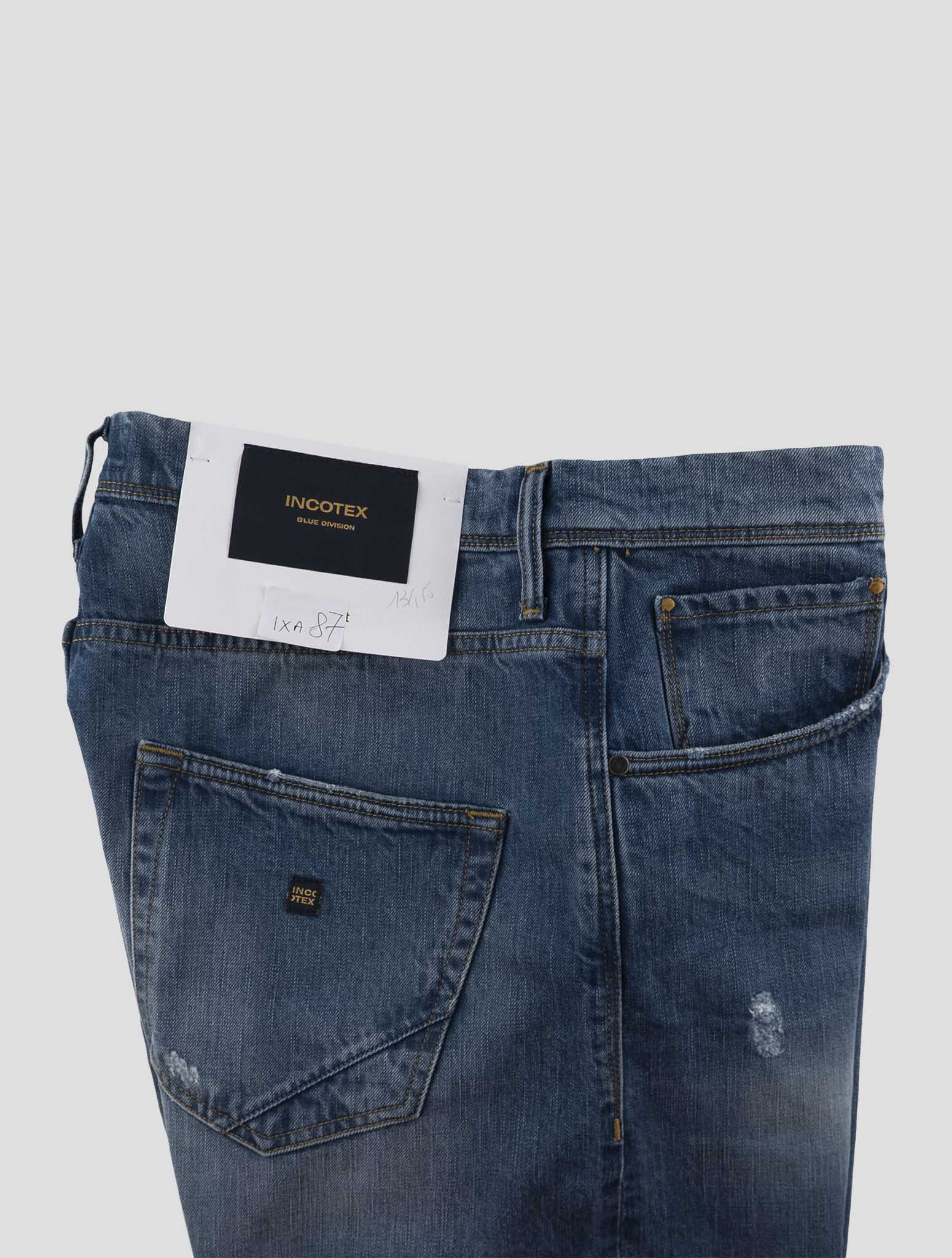 Incotex Blue Cotton Jeans
